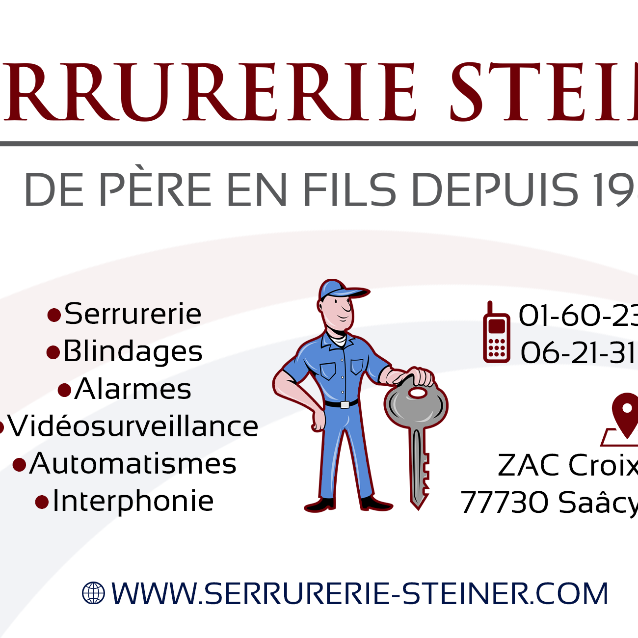 Carte de visite de Serrurerie Steiner Carte de visite de Serrurerie Steiner